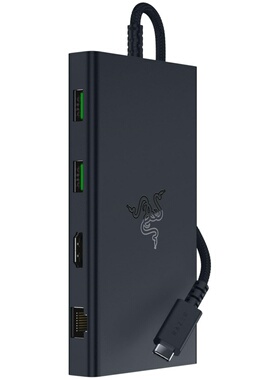 Razer/雷蛇 Dock拓展坞 11端口 旅行充电站 便携 Type C黑色 新款