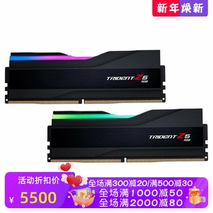 DDR5 Trident 台式 G.SKILL 6400MT 新款 RGB 黑色 内存条 机