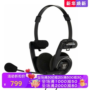 双面 通信 话务 Koss 可折叠 Pro有线耳机 麦克风 黑色 高斯Porta