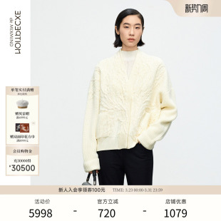 女秋冬内搭上衣显瘦气质打底衫 EXCEPTION例外女装 米白色毛针织衫