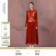 桑蚕丝绒撞料设计中式 新品 连衣裙子女 2025冬季 EXCEPTION例外女装