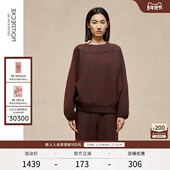 卫衣圆领茧型刺绣图案羊毛套头衫 EXCEPTION例外女装 秋冬季