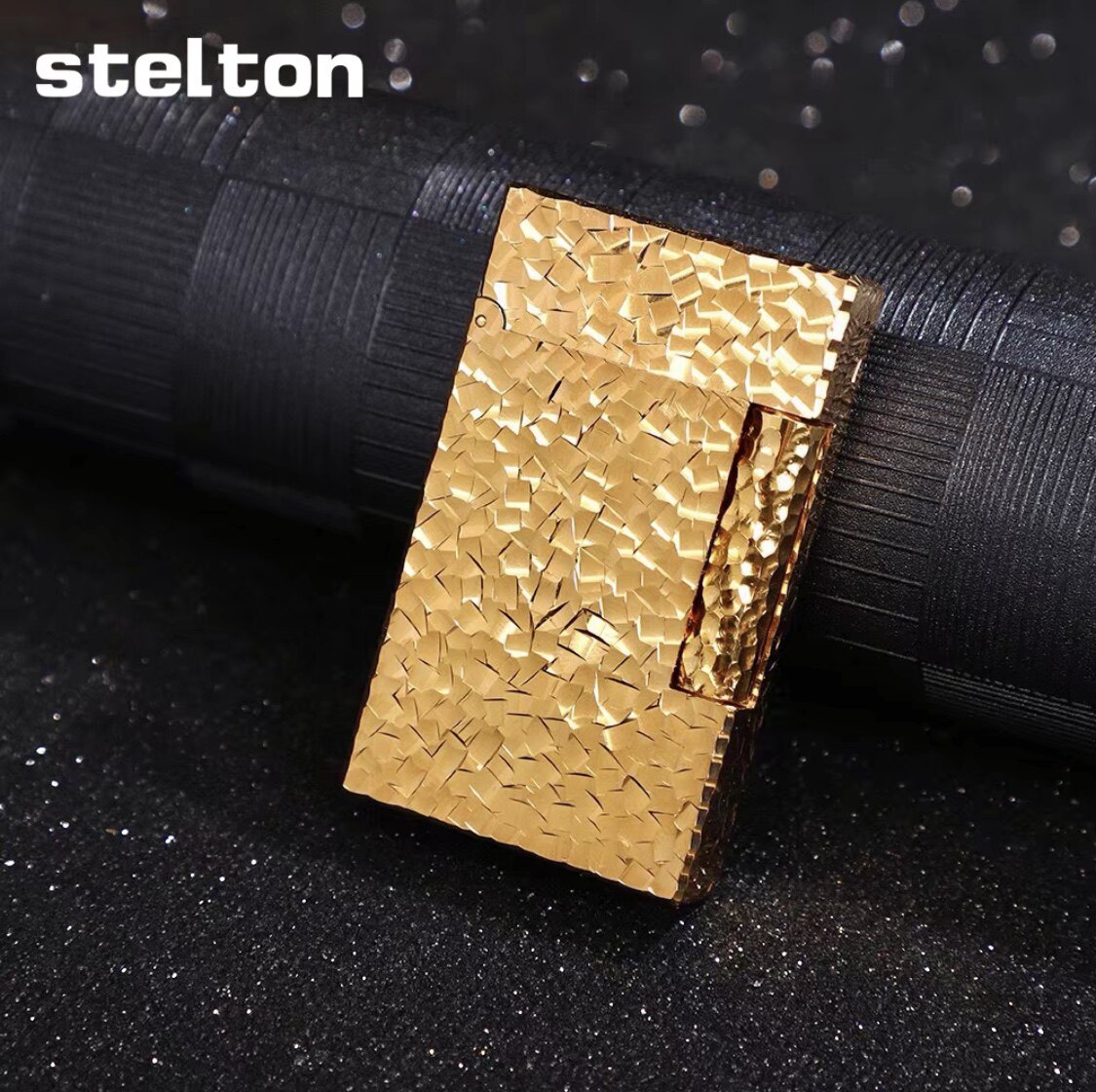 stelton斯特腾朗声打火机充气纯铜陨石坑碎碎冰侧滑砂轮高端礼物