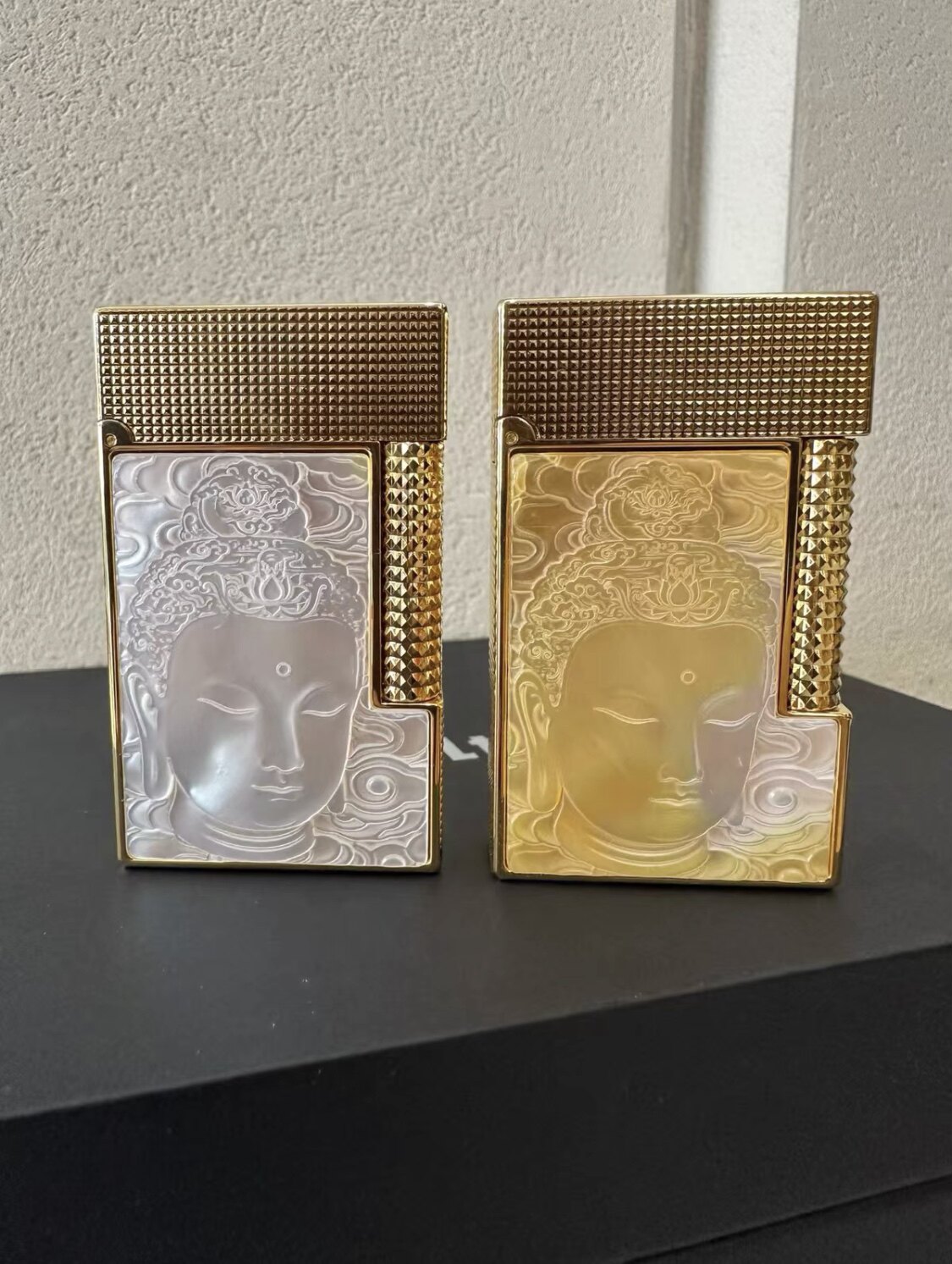 stelton斯特腾朗声打火机充气浮雕贝母观心侧滑砂轮高端创意礼品