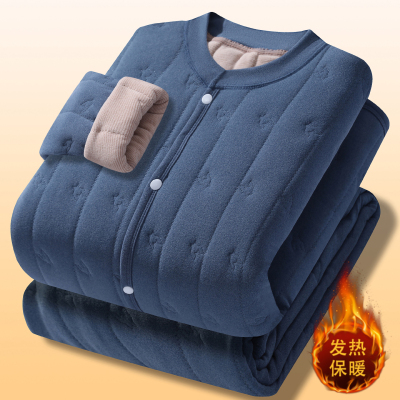 校服神器冬季保暖内衣青少年套装男士加绒加厚秋衣秋裤装棉袄棉裤