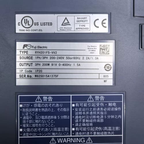 议价伺服驱动器RYH201F5-VV2200W适用