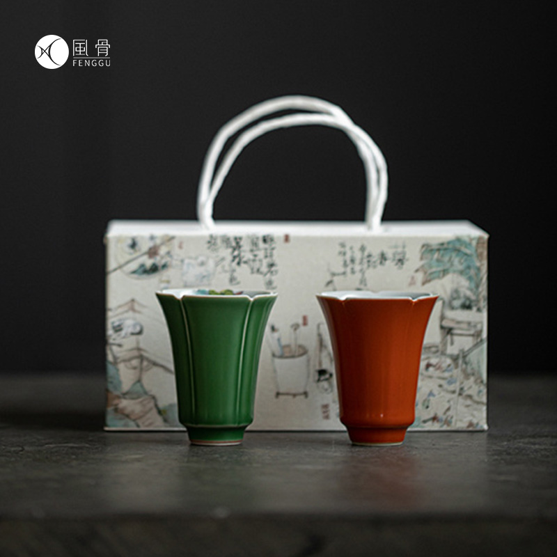 国风手绘陶瓷红了樱桃茶杯礼盒