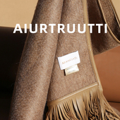 AiurtRuutti意式 老钱鼎奢 限定纯羊绒小羊皮斗篷秋冬外搭披肩围巾