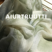 AiurtRuutti意式 印象派纯羊绒外搭披肩 罗勒绿戒指绒围巾防晒丝巾