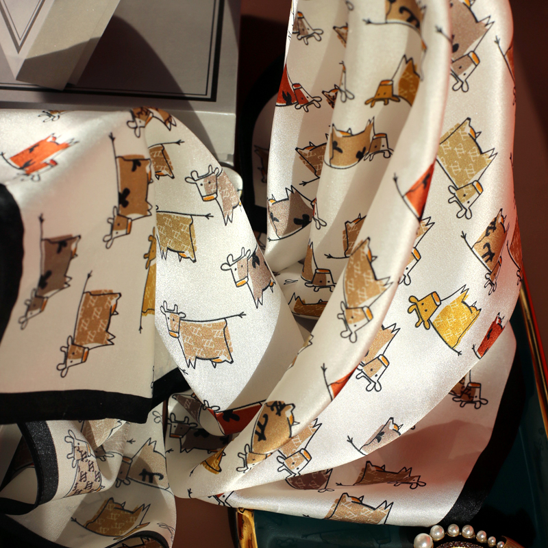 AiurtRu*意式真丝丝巾方巾小领巾