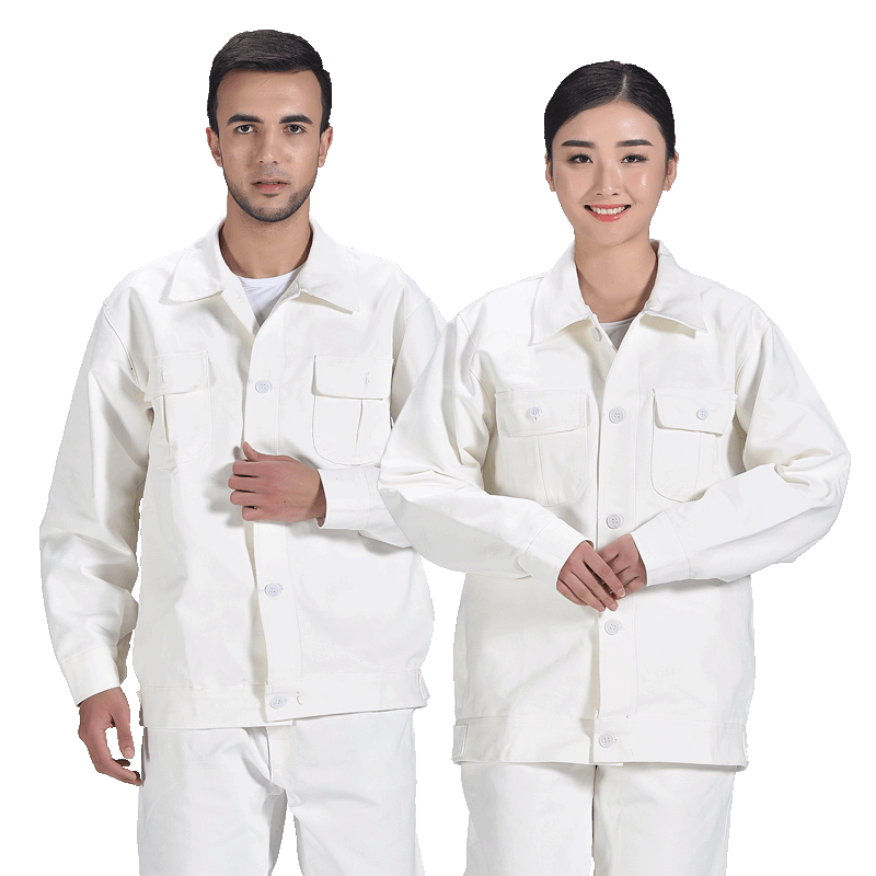 爱型纯棉帆布电焊服套装男工作服加厚劳保服套装白色焊工服抗火花