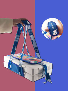 米娅果冻颜料盒绑带可调节固定带手提袋美术集训拎调色盒帆布袋子