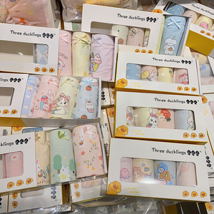 正品小鸭24年新花色女童内裤女宝全棉A类四角短裤中大童学生平角