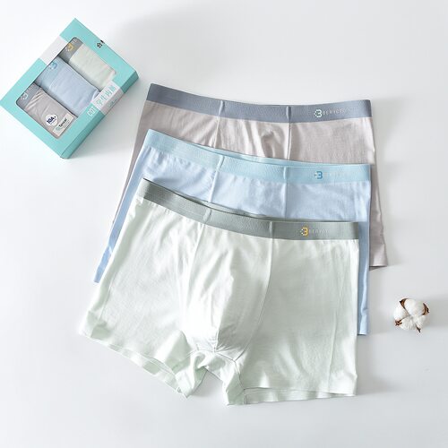 采青兔新7A抗菌男童内裤莫代尔冰丝平角裤高中生青少年发育期短裤