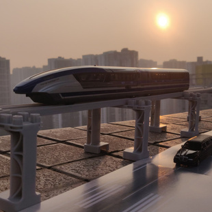 600km高速上海磁悬浮列车合金和谐号crh3c高铁动车火车仿真玩具