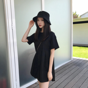 孕妇可穿女夏装连衣裙2026年宽松显瘦时尚小清新洋气小个子短裙子