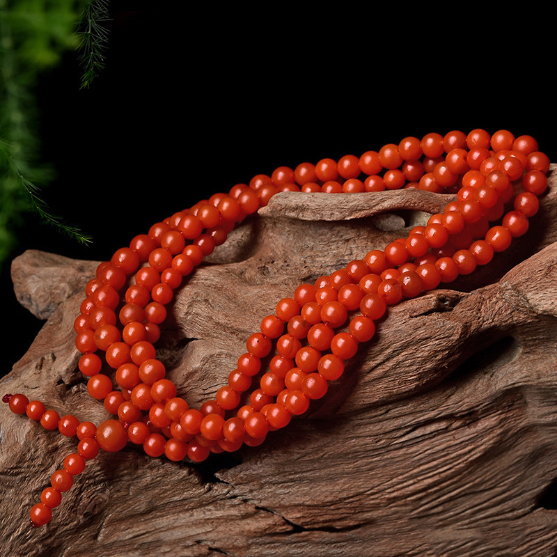 k2645玉版纳珠宝 天然南红项链南红珠链南红圆珠项链佛珠项链