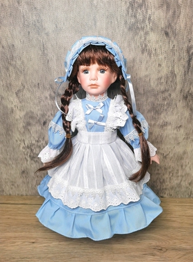 初恋脸女仆出口陶瓷娃娃卧室客厅个性创意装饰摆件生日节日礼品