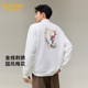 国风金线刺绣 印花长袖 卡宾重磅圆领卫衣男装 新款 上衣 春季
