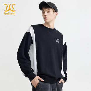 百搭时尚 字母印花卫衣春季 卡宾男装 宽松潮流休上衣 商场同款