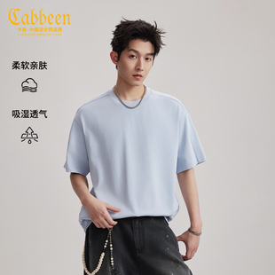 新款 2026夏季 卡宾简约基础T恤男女同款 宽松休闲上衣 特色绣花
