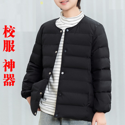 中小学生校服冲锋衣羽绒内胆衣壳