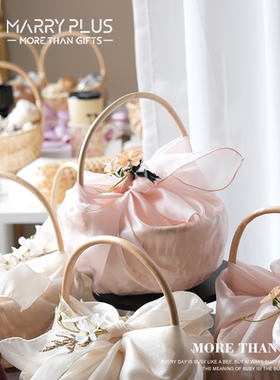 婚礼伴手礼高档实用手提篮礼盒空盒小众高级感伴娘结婚美业答谢礼