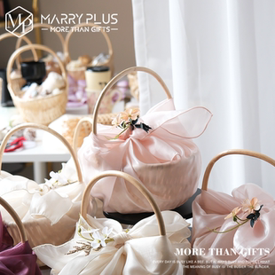婚礼伴手礼高档实用手提篮礼盒空盒小众高级感伴娘结婚美业答谢礼