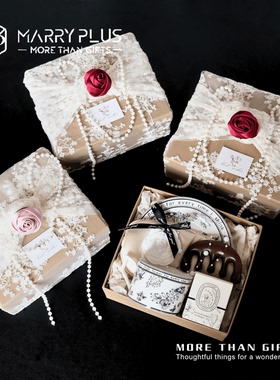 伴手礼伴娘女风吕敷高级感玫瑰礼盒送宾客闺蜜生日礼物实用空盒装