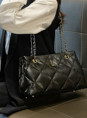 SENTIENT裸包说链条包包女真皮链条包通勤单肩斜跨包小香风豆腐包