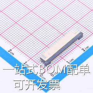 1.0K-FX-17PWBG FFC/FPC连接器 1mm P数:17P 抽屉式 下接 原装现