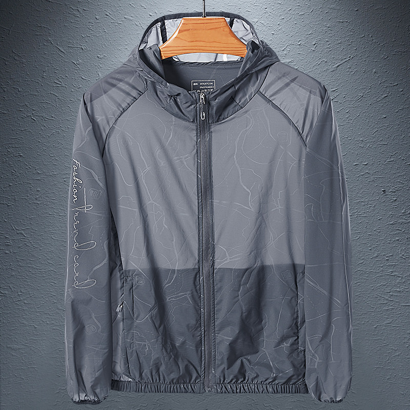 防晒衣男夏季夹克皮肤衣超薄透气男士潮防晒服外套户外钓鱼风衣