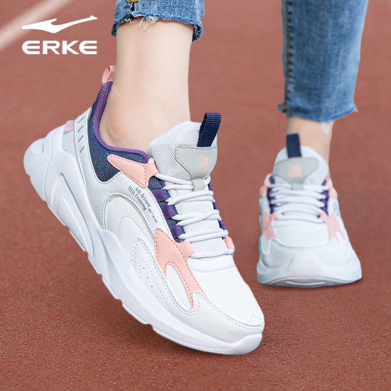 鸿星尔克皮面加厚加绒运动鞋