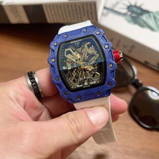 运动腕表男士 潮表非机械炭纤维时尚 手表 皇家蓝个性 理查德明星同款