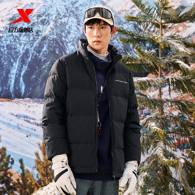 特步有暖气羽绒服男女款2025冬季新款保暖防泼水外套976429190248