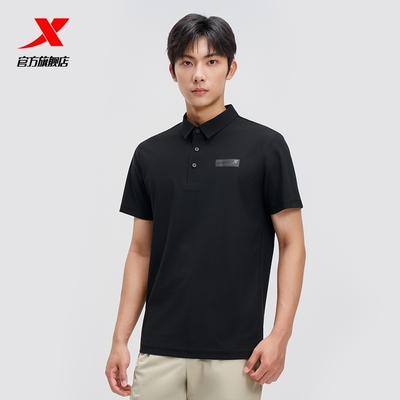 特步运动polo衫男夏季新款官方正品男装半袖短袖T恤975229020002