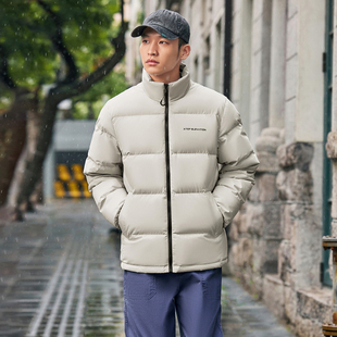 特步羽绒服男2025冬新新款通勤保暖防泼水防污外套女976429190248