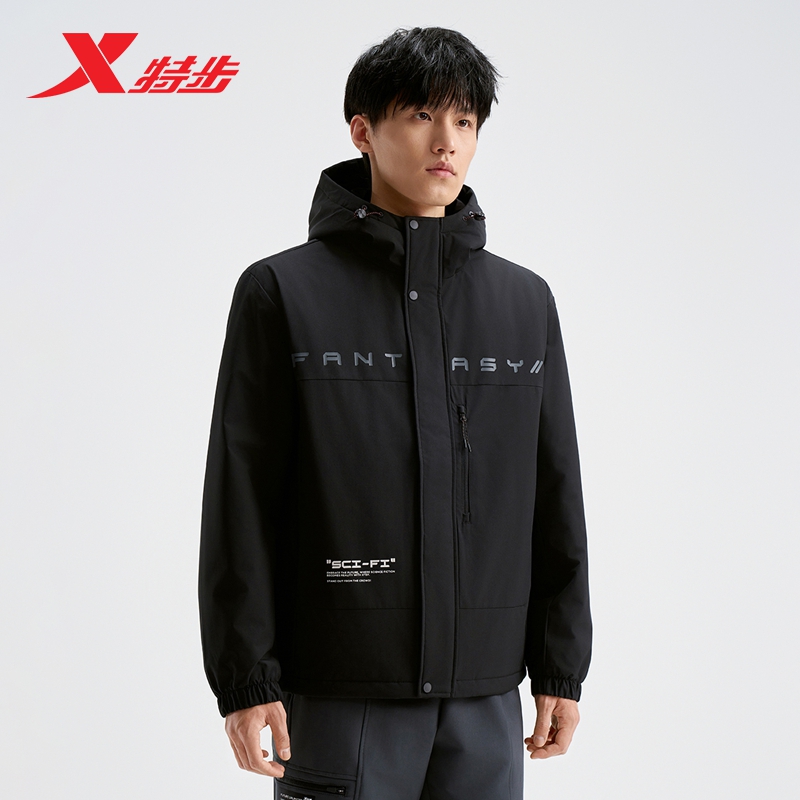 特步未来构想棉服男士2025秋季新款保暖运动棉衣外套976429170557