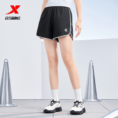 特步短裤女2026年夏季新款原纱冰丝凉感户外防晒裤女子运动短裤