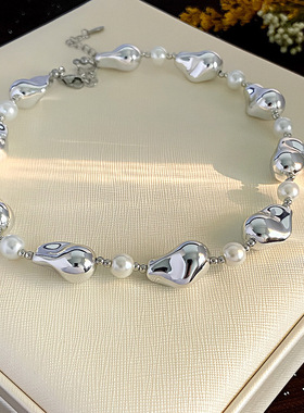 巴洛克串珠锁骨链，冷淡风百搭精