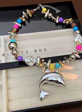 欧美跨境轻奢小众海豚锁骨链海洋