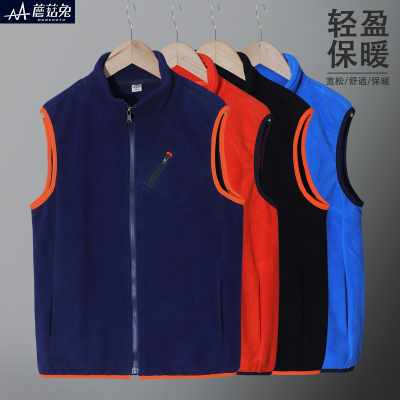胖童摇粒绒马甲宽松男孩背心