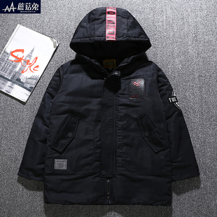 男童棉衣青少年棉服中长款加肥加厚中大童男孩冬装初中生保暖外套