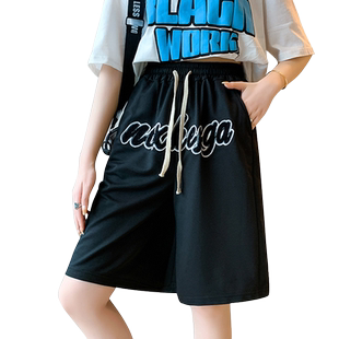 5分短裤女夏装2023新款中长款6分短裤夏季女显瘦到膝盖大裤衩子女