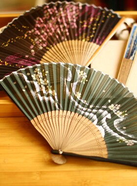 日式日本和风折扇子和服精品女扇