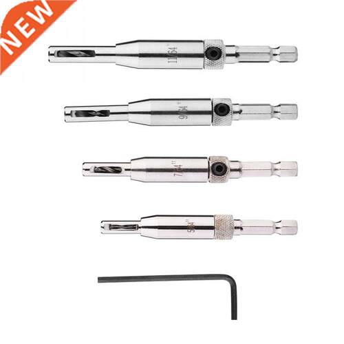 4pcs Hex Shank Self-Centering Drill Bit Tools Set Door
