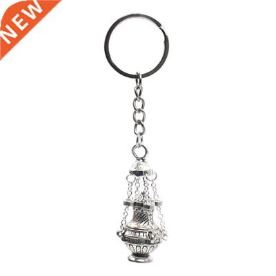 Christian Incense Burner Keychain Religious Key Ring