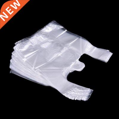 54Pcs/lot Clear Handbag Recyclable Grocery Shopping Carrier