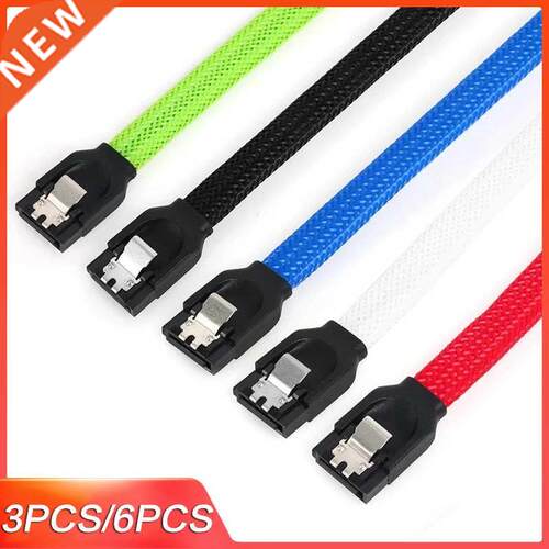 Lecolli 3PCS/6PCS SATA 3.0 III SATA3 7pin Data Cable 6Gb/S S