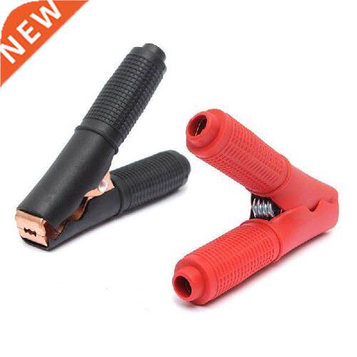 2Pcs Red+ Black Testing 90mm Alligator Clips Car Vehicle